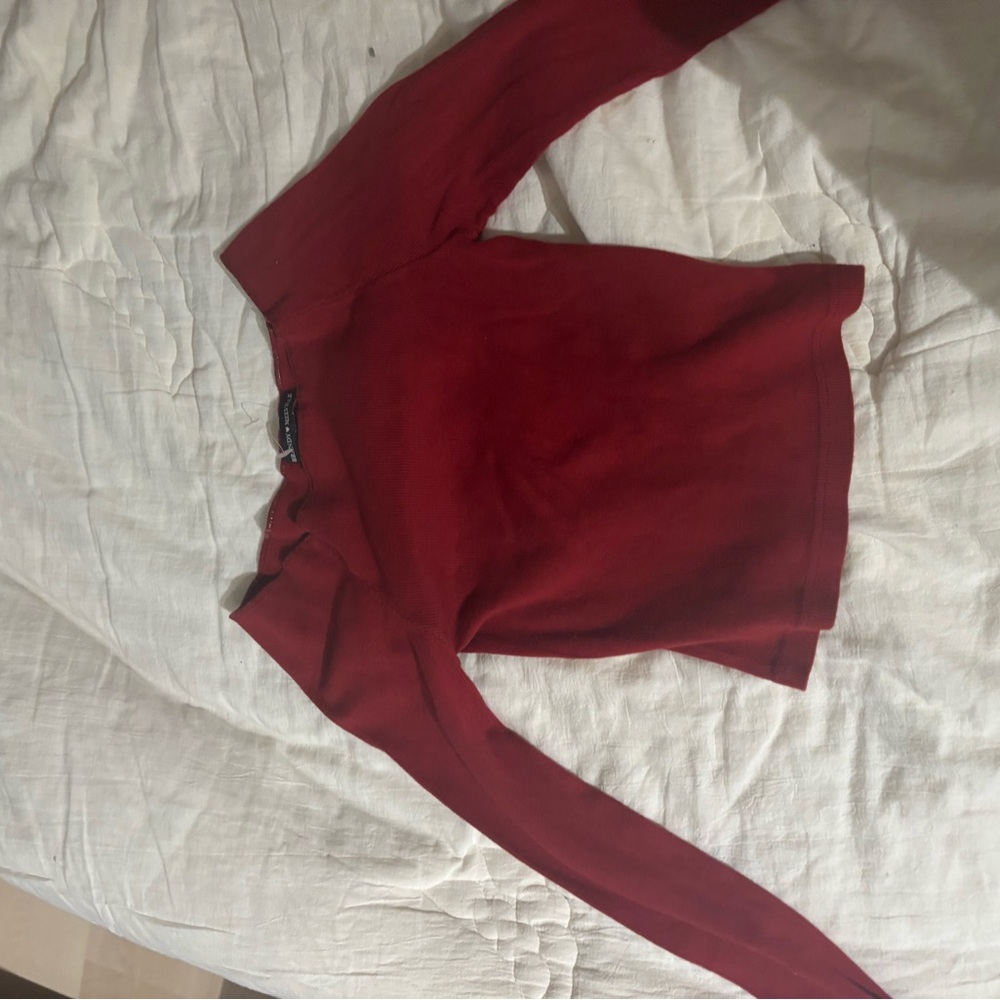 Brandy Melville Red Long Sleeve Top